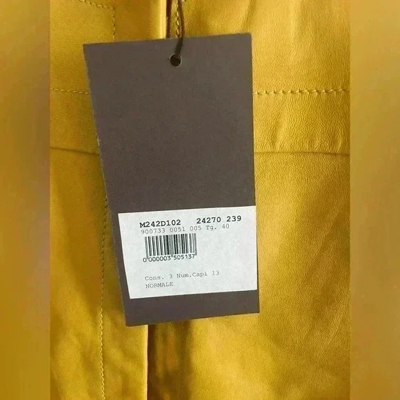 Gold Benedetta Novi leather jacket cape - Picture 4 of 5